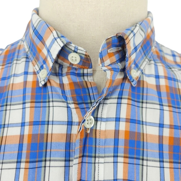 Banana Republic Tailored Slim Fit Shirt Plaid Long Sleeve Button Up Collared - Picture 2 of 7